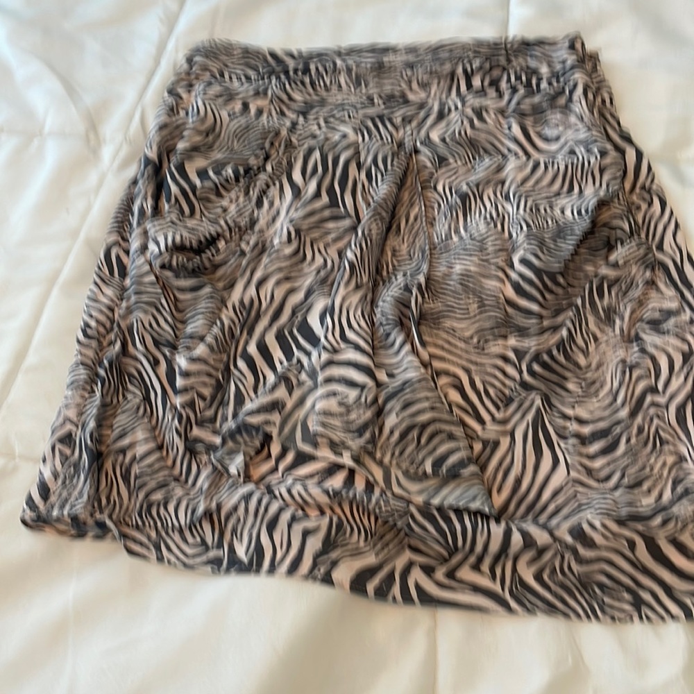 Iro zebra striped mini skirt size 38
